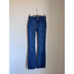 We The Free Level Up Slit Slim Flare Jeans in Medium Wash Size 25
